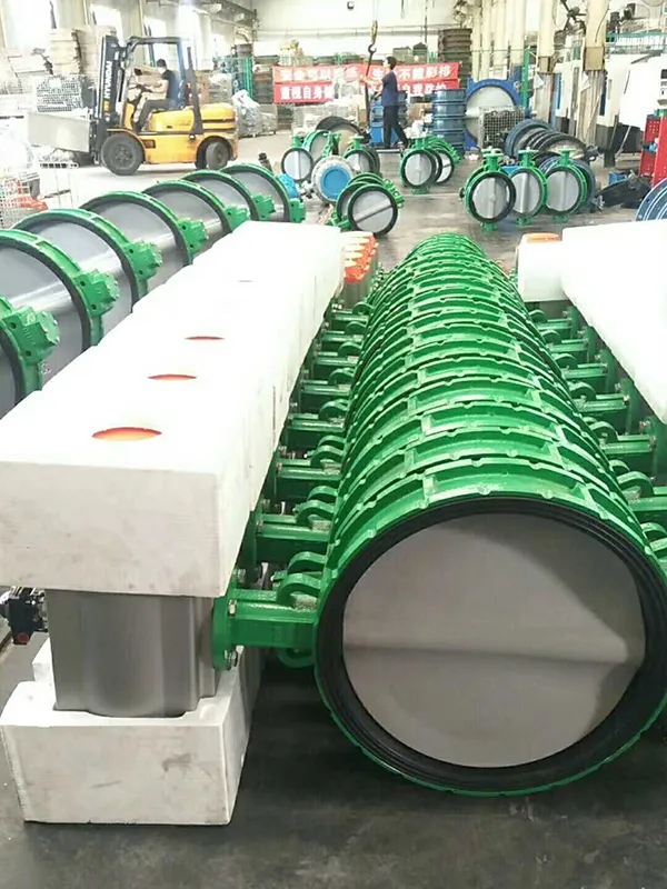 Lever Wafer Concentric Butterfly Valve Nylon Coated Disc