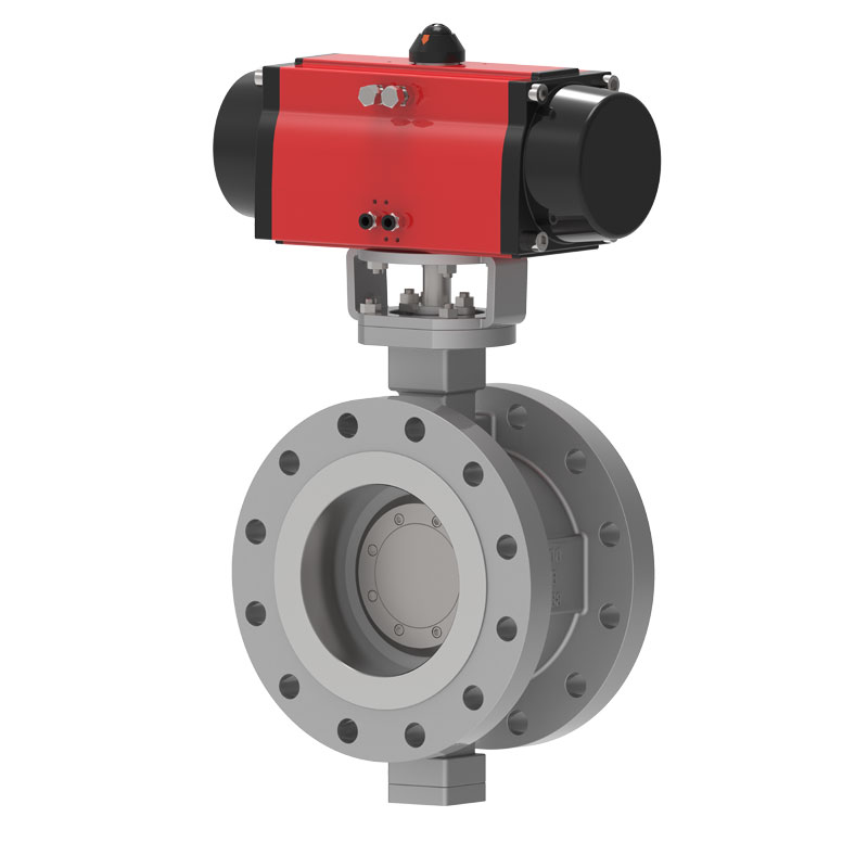 বায়ুসংক্রান্ত Flanged মেটাল উপবিষ্ট প্রজাপতি ভালভ